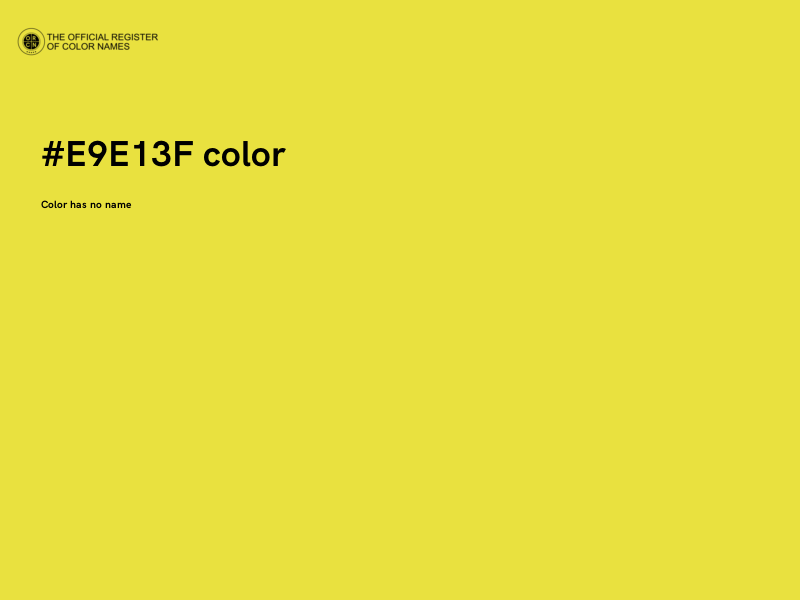 #E9E13F color image