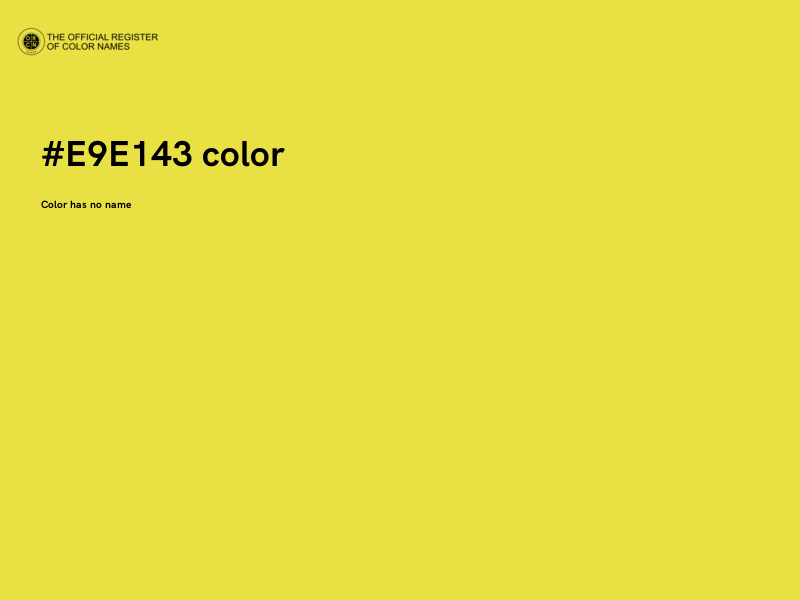 #E9E143 color image
