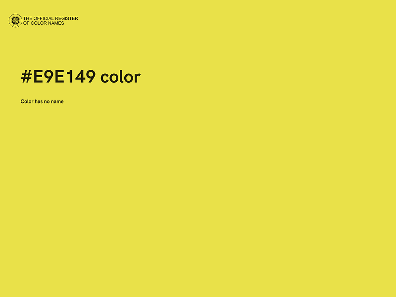 #E9E149 color image