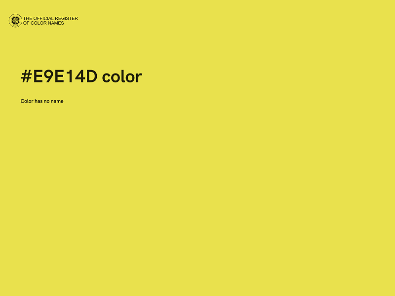 #E9E14D color image