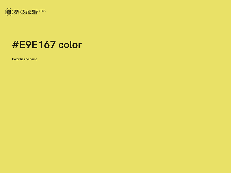 #E9E167 color image