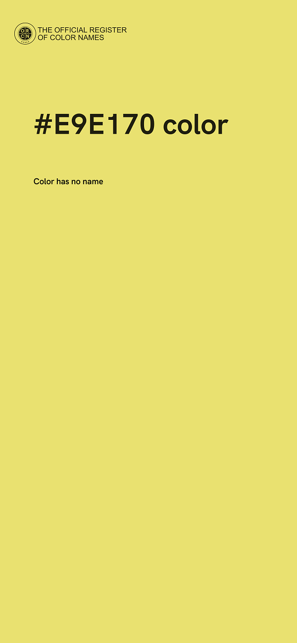 #E9E170 color image