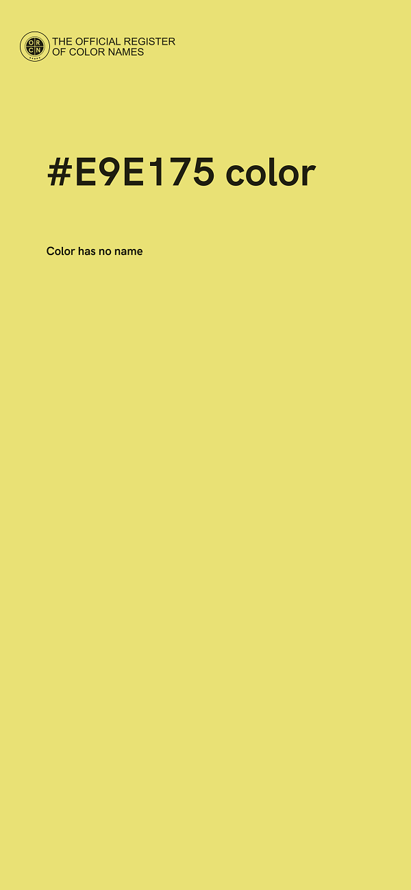 #E9E175 color image