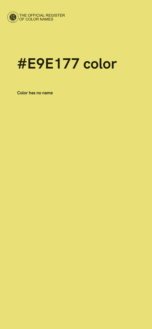 #E9E177 color image