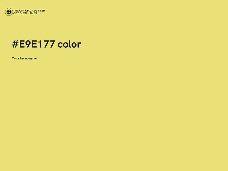 #E9E177 color image