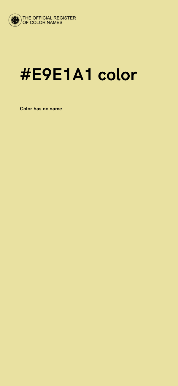 #E9E1A1 color image