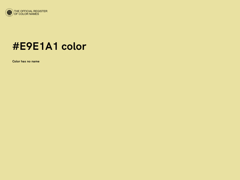 #E9E1A1 color image