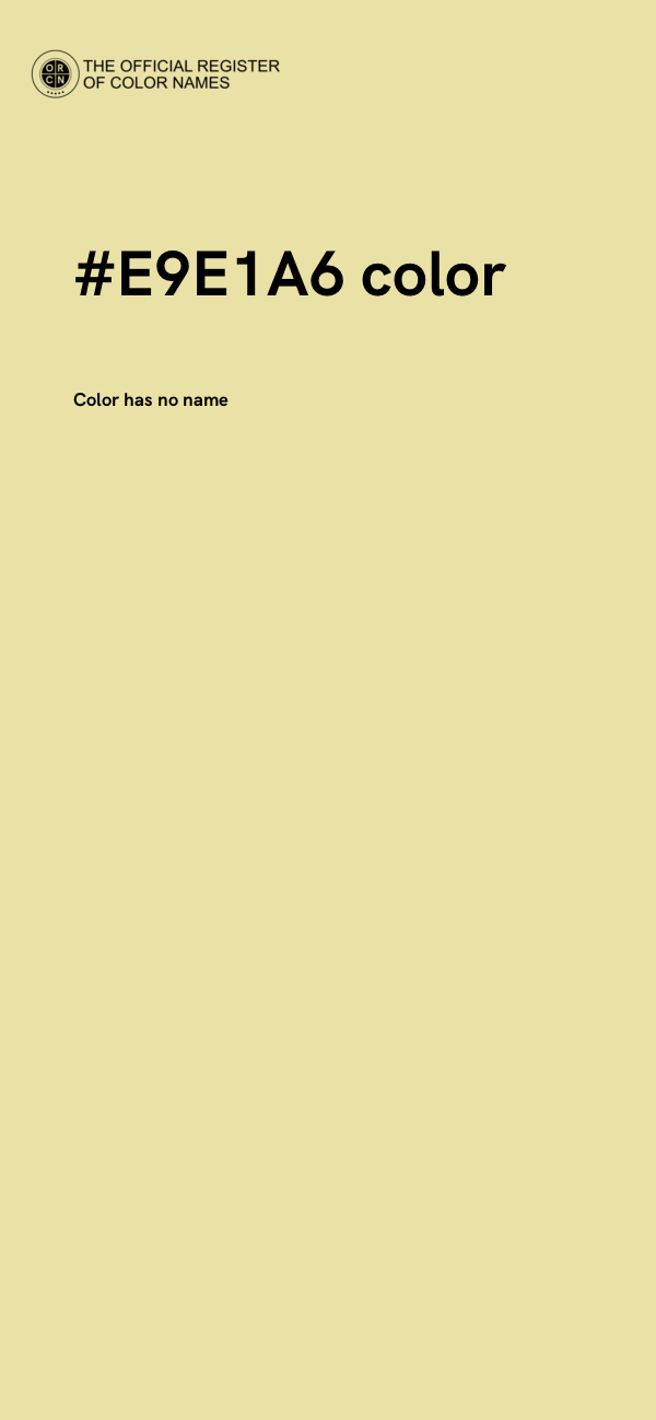 #E9E1A6 color image