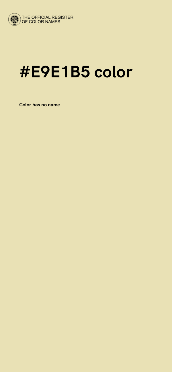 #E9E1B5 color image