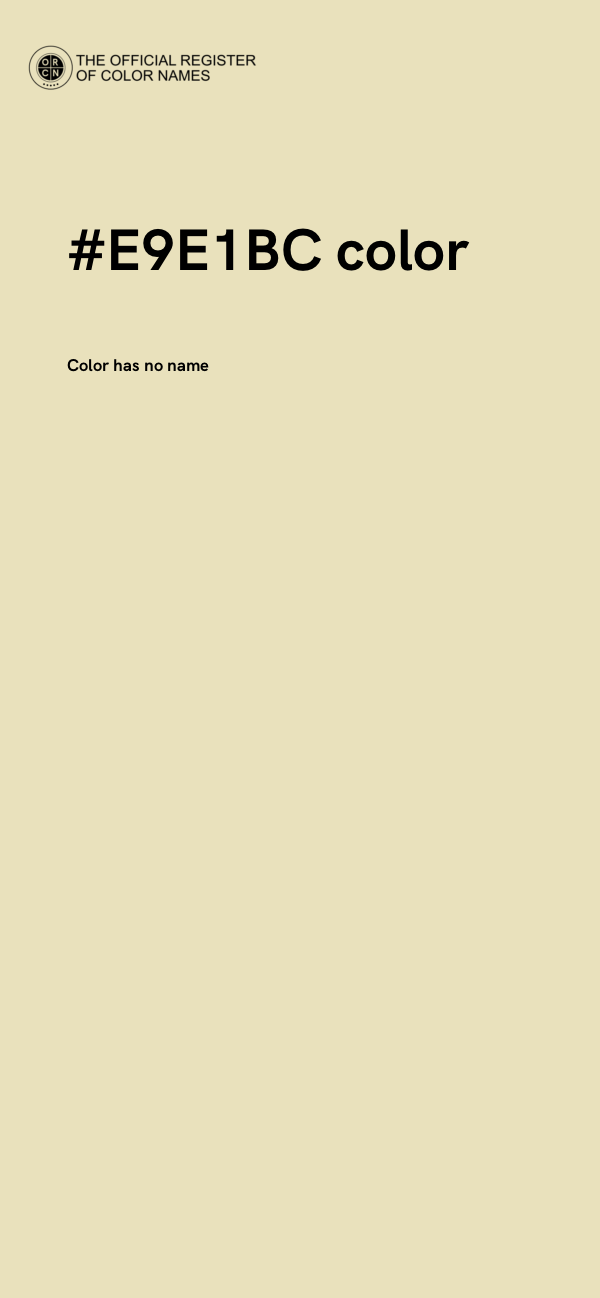 #E9E1BC color image