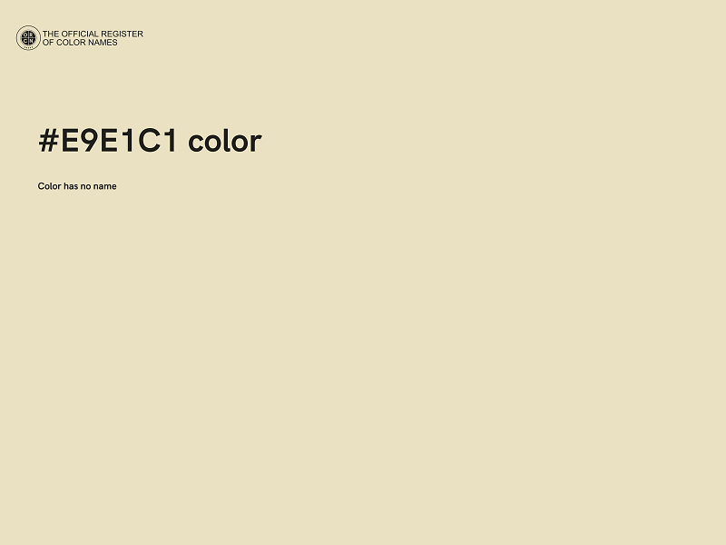 #E9E1C1 color image