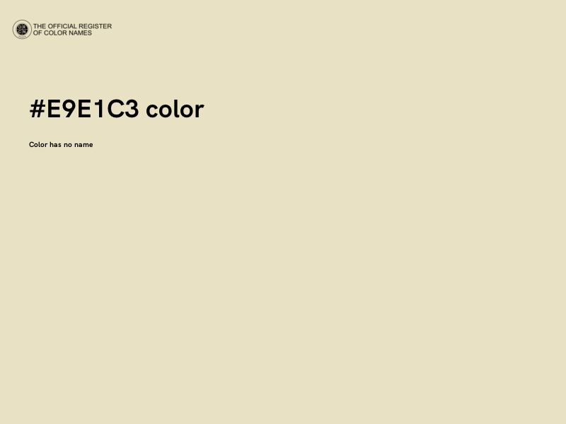 #E9E1C3 color image