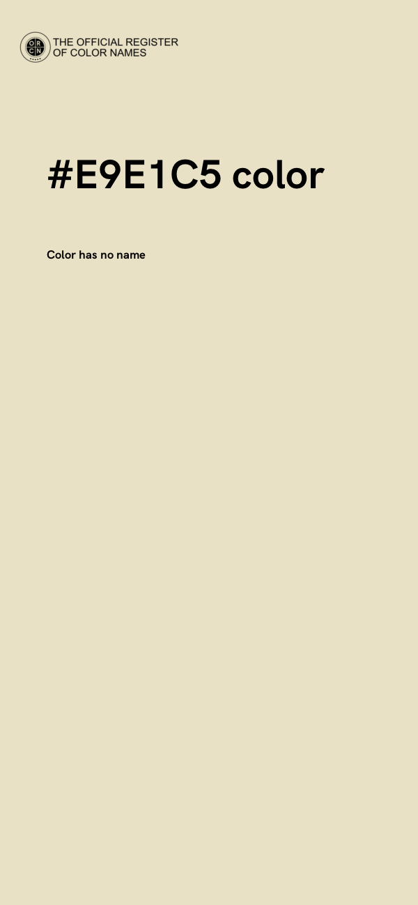#E9E1C5 color image