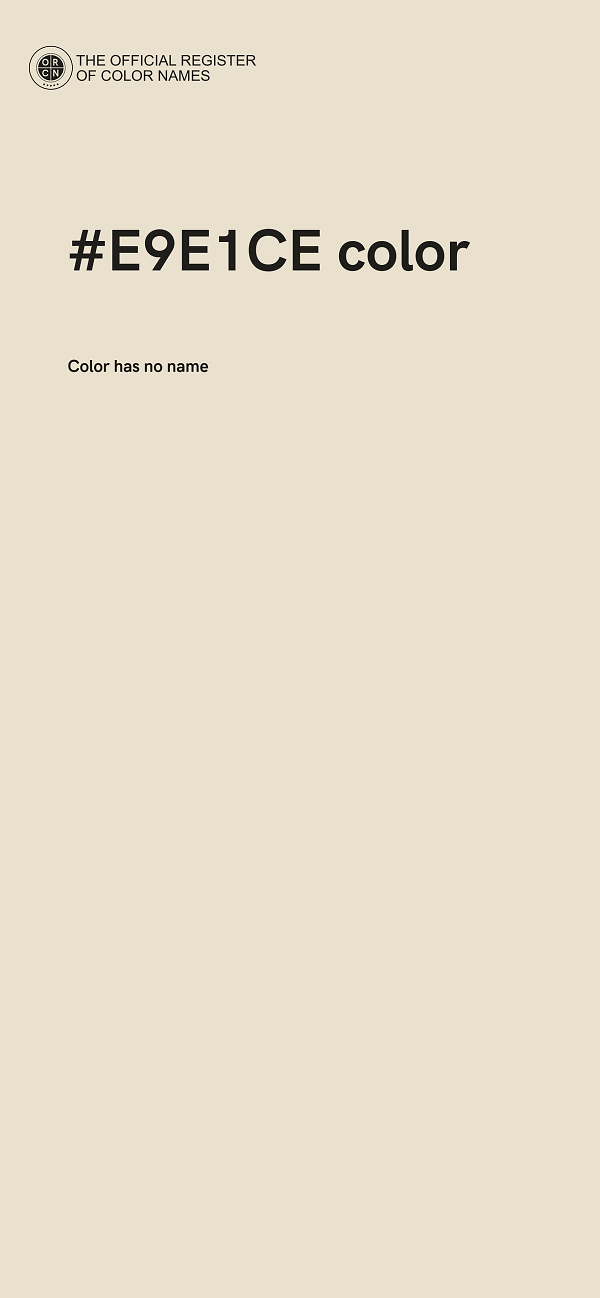 #E9E1CE color image