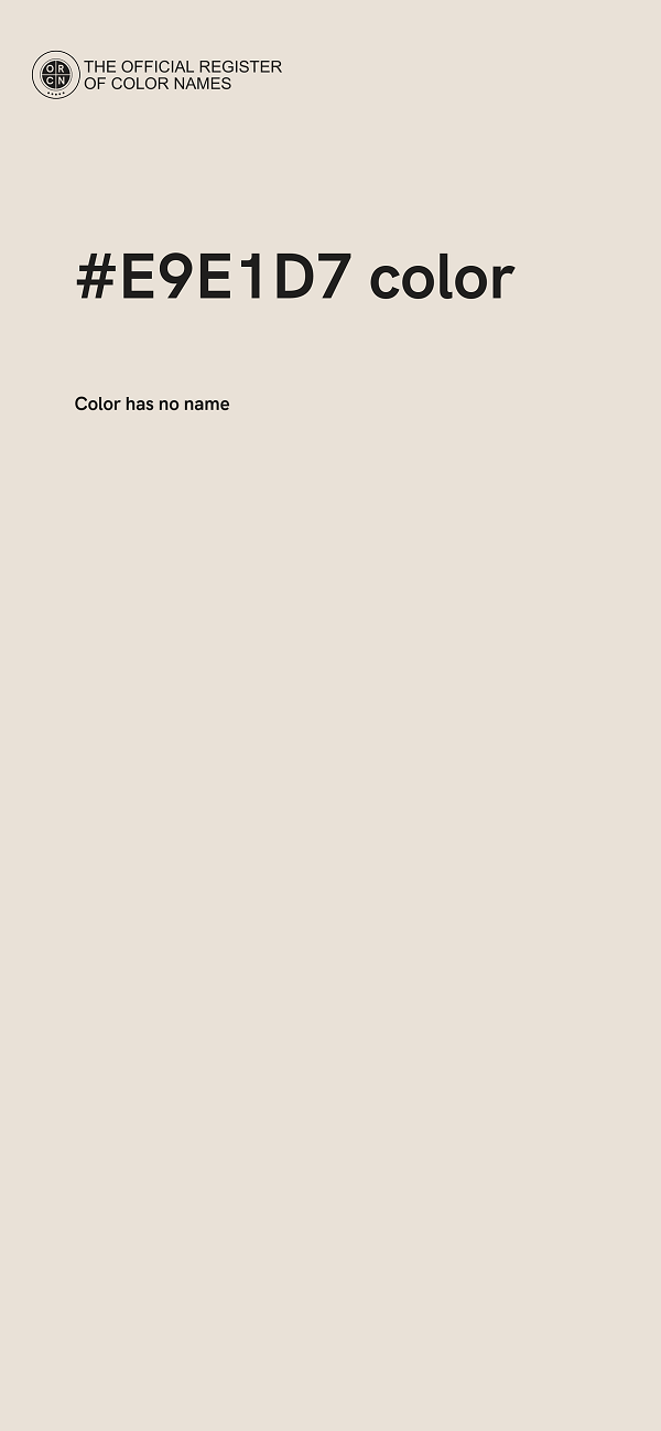 #E9E1D7 color image