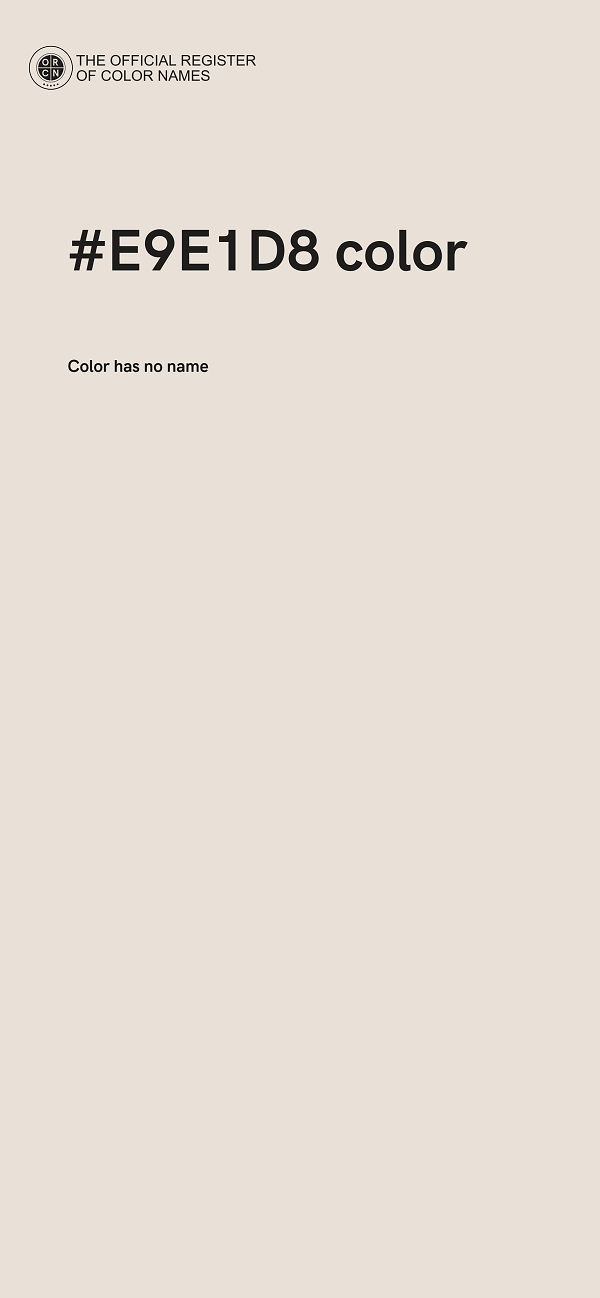 #E9E1D8 color image