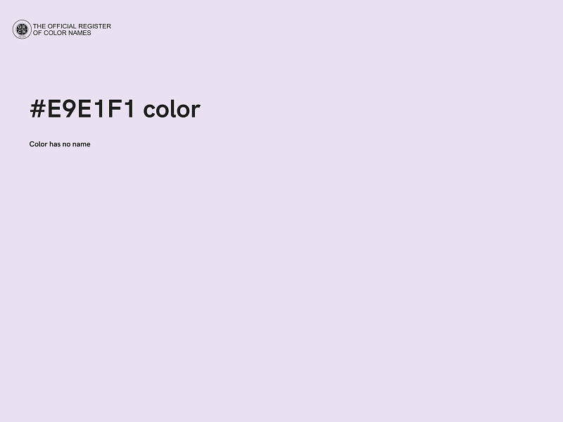 #E9E1F1 color image