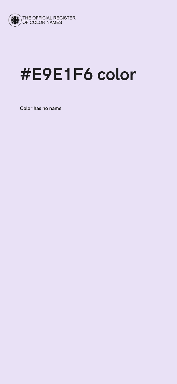 #E9E1F6 color image
