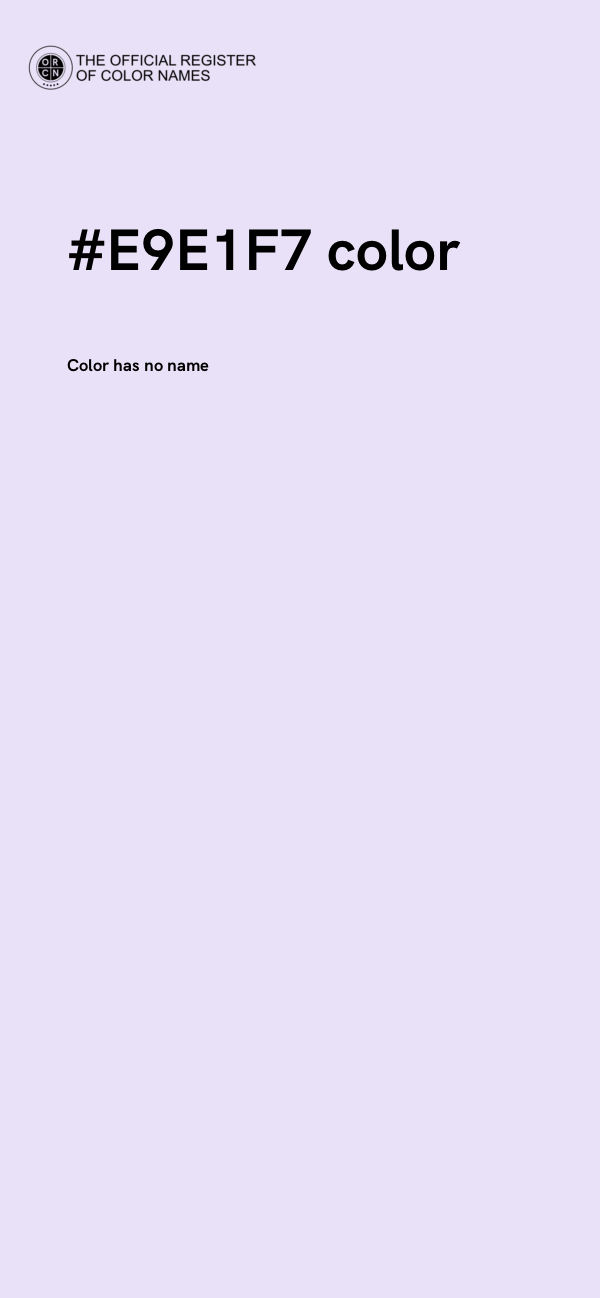 #E9E1F7 color image