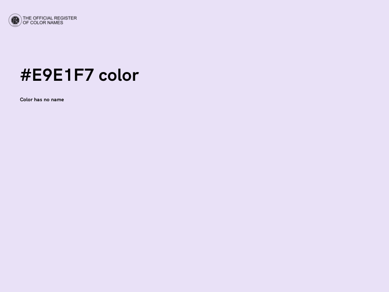 #E9E1F7 color image
