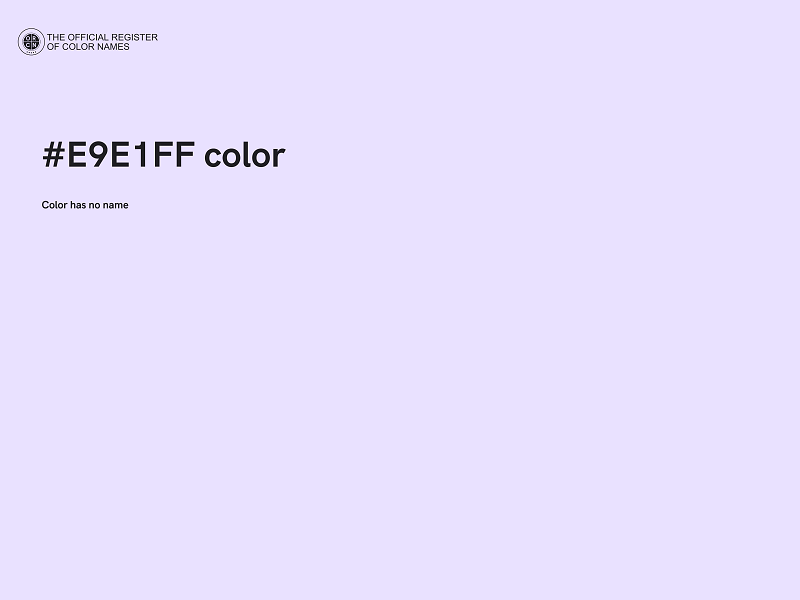 #E9E1FF color image