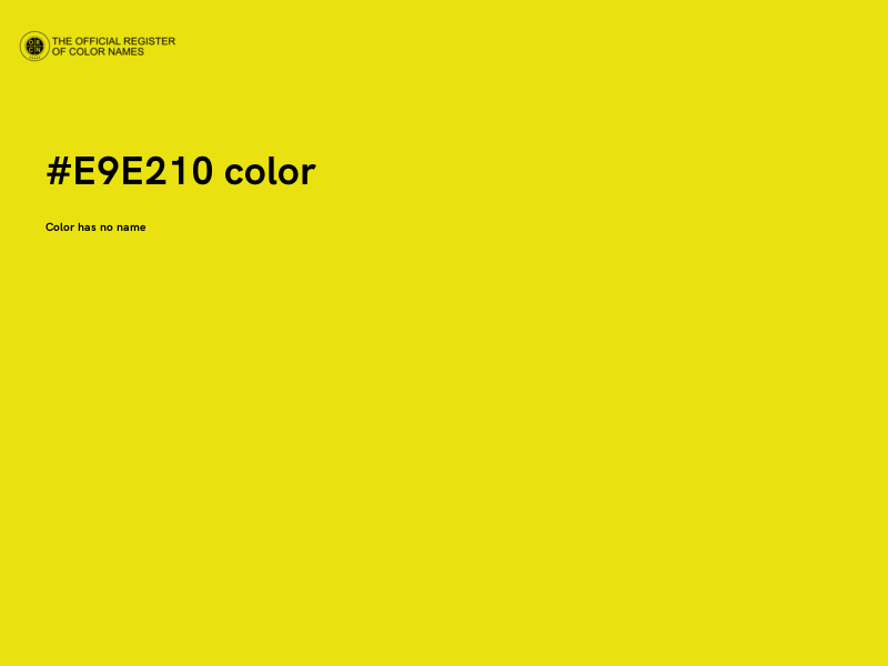 #E9E210 color image