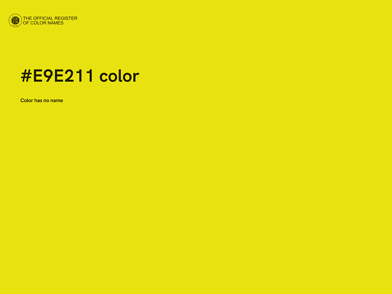 #E9E211 color image