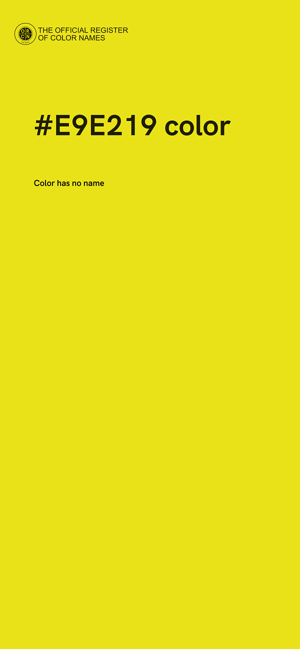 #E9E219 color image
