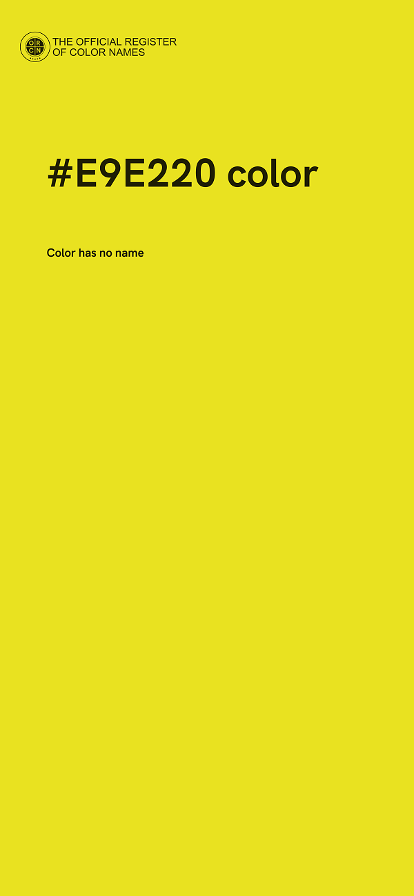 #E9E220 color image