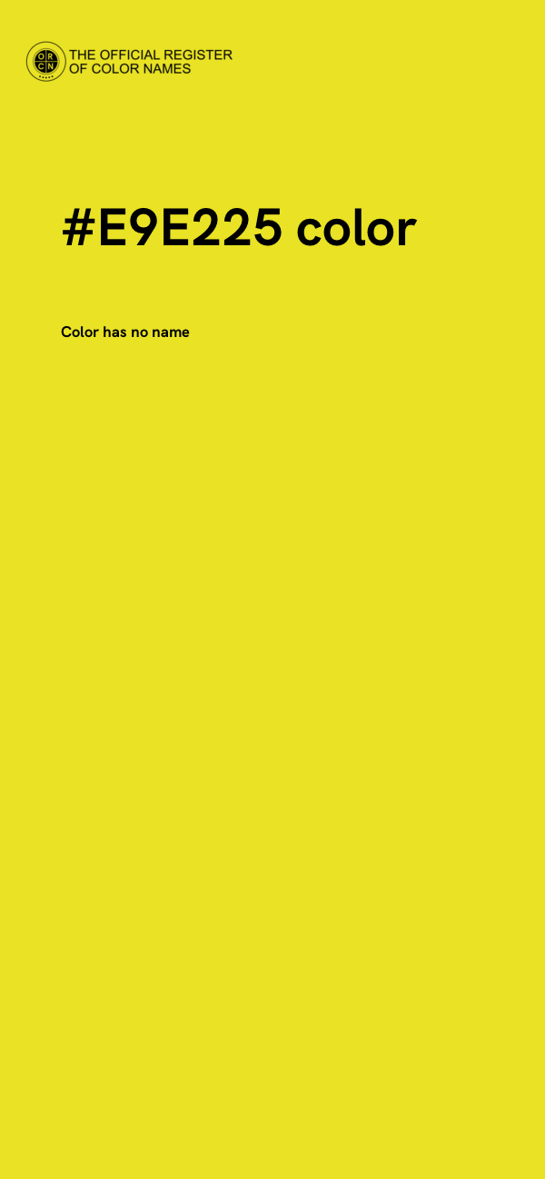 #E9E225 color image