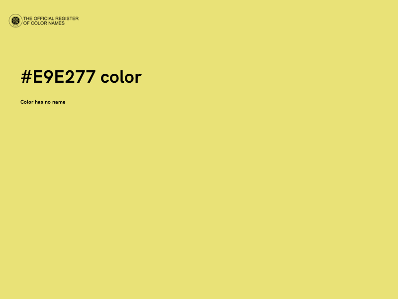 #E9E277 color image