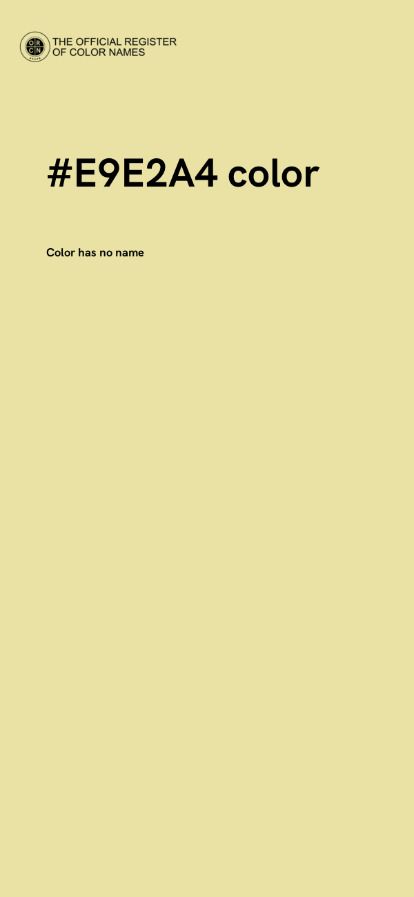 #E9E2A4 color image