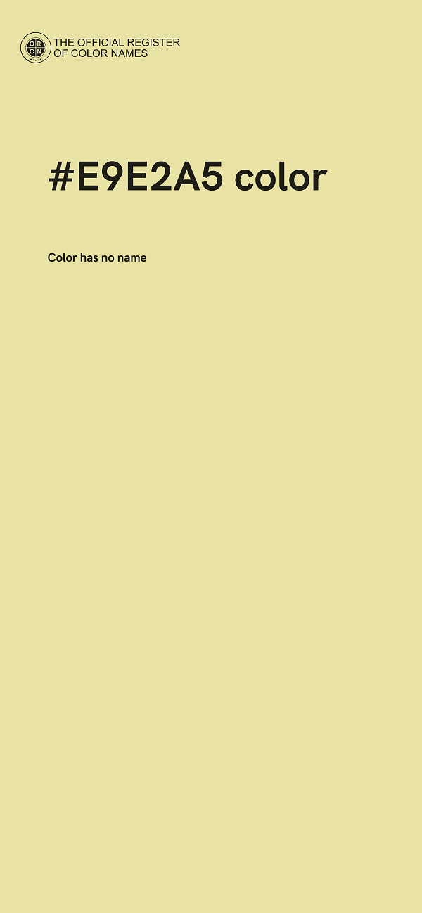 #E9E2A5 color image