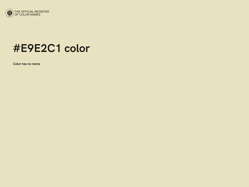 #E9E2C1 color image