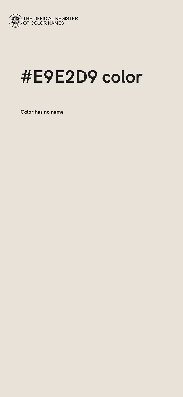 #E9E2D9 color image