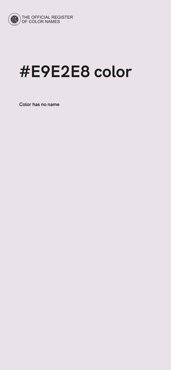 #E9E2E8 color image