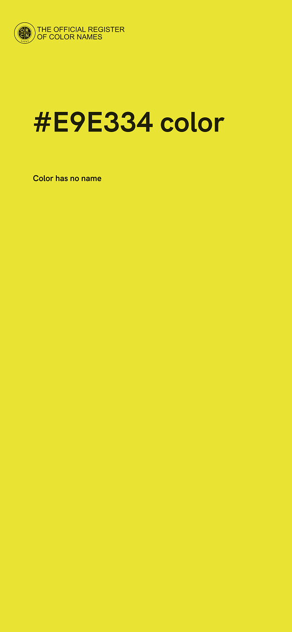 #E9E334 color image