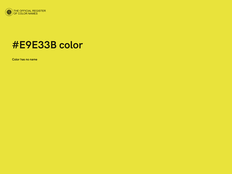 #E9E33B color image