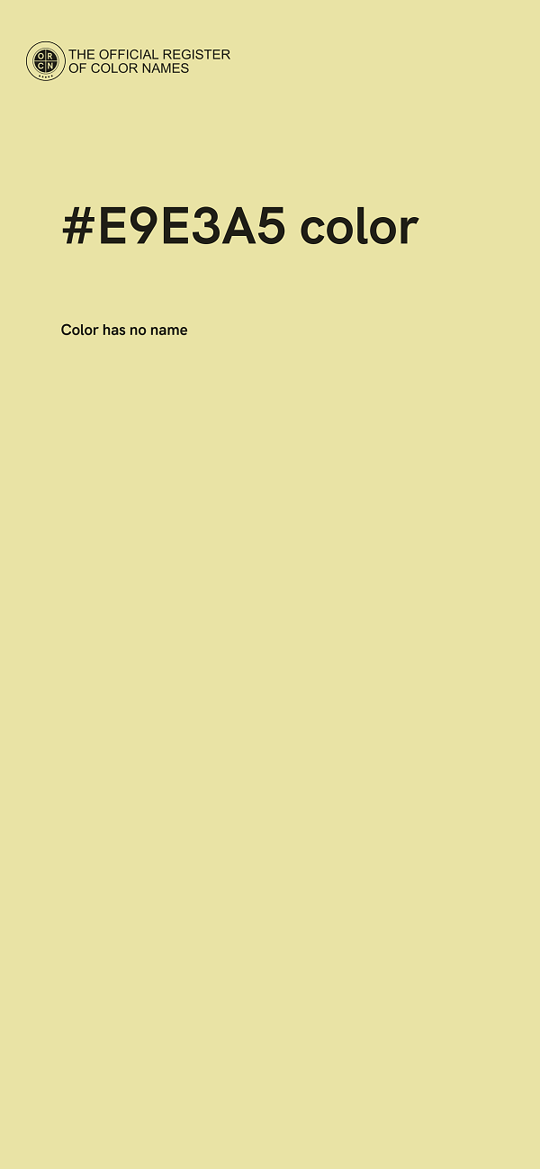 #E9E3A5 color image