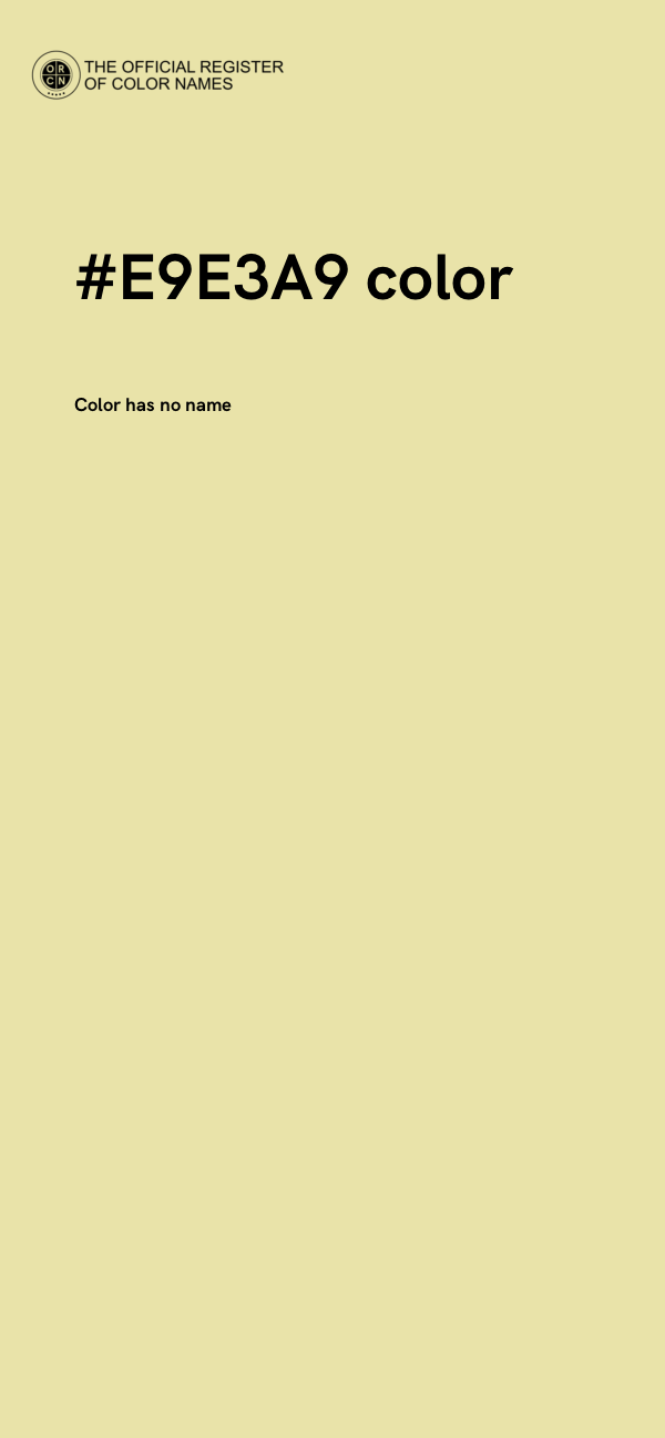 #E9E3A9 color image