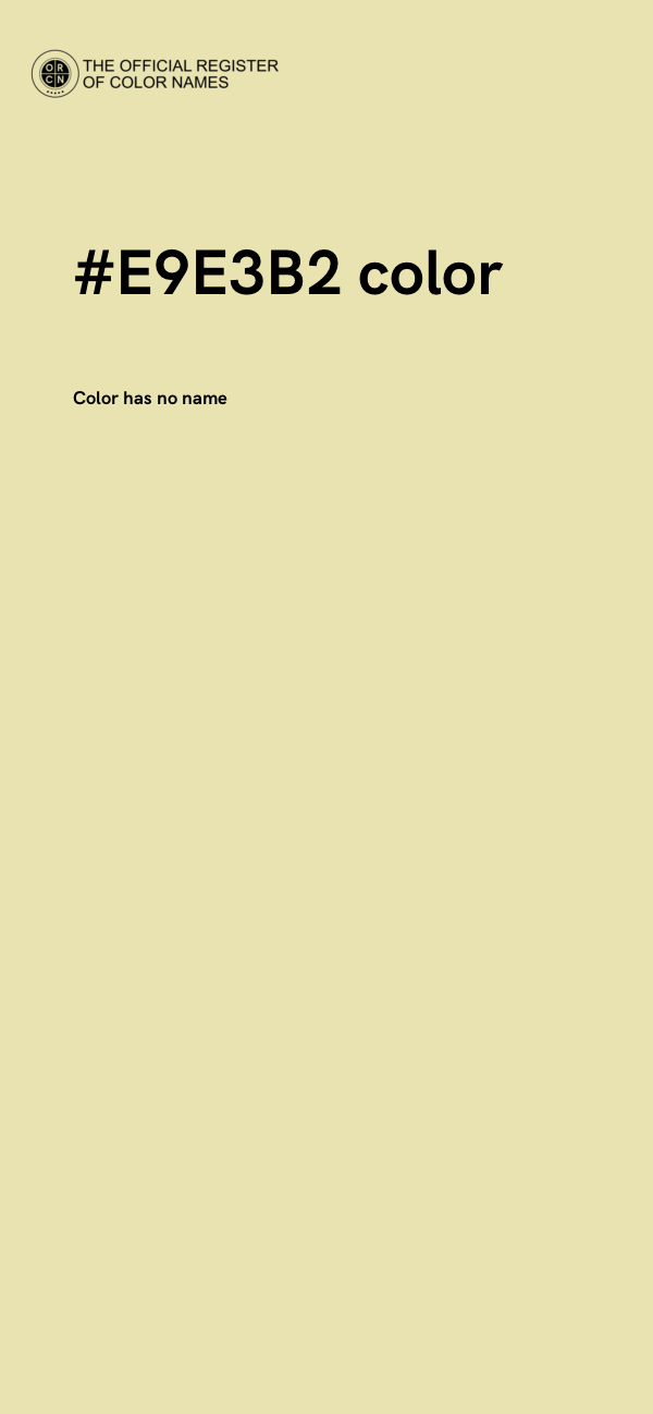 #E9E3B2 color image