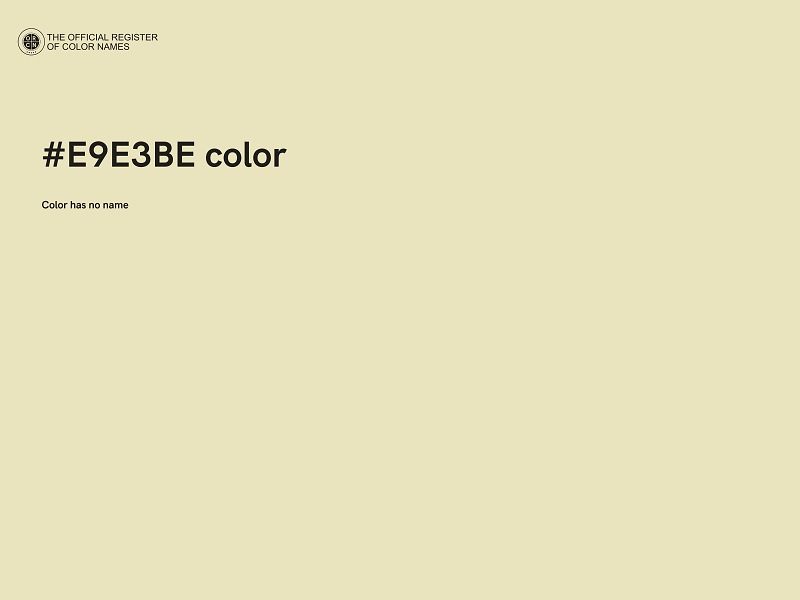 #E9E3BE color image