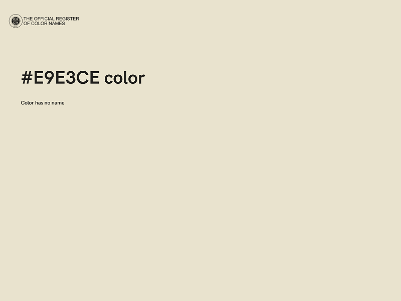 #E9E3CE color image