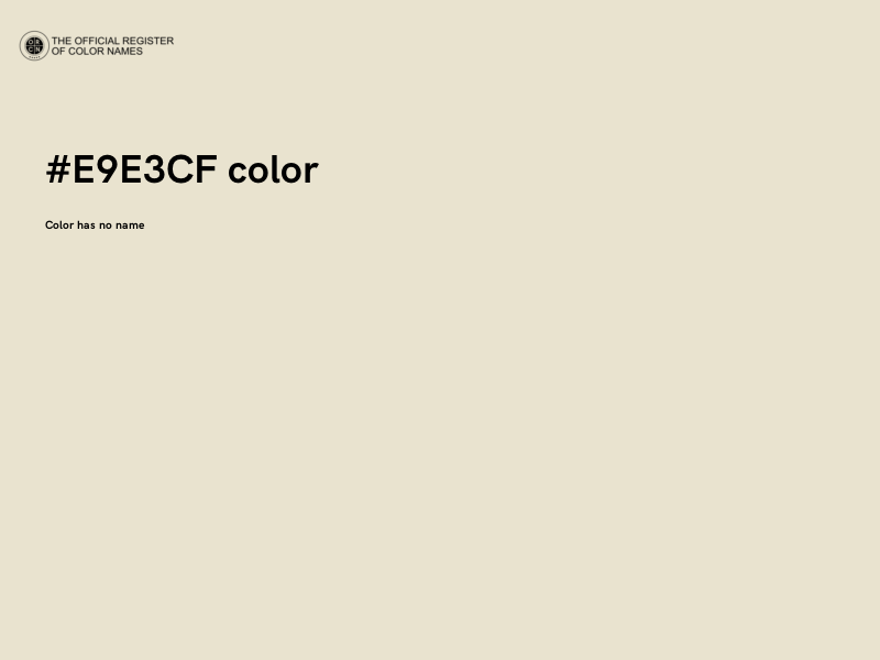 #E9E3CF color image
