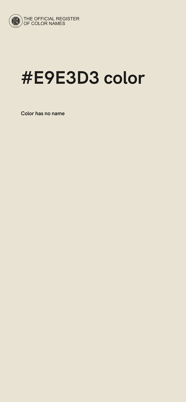 #E9E3D3 color image