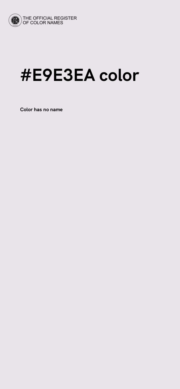 #E9E3EA color image