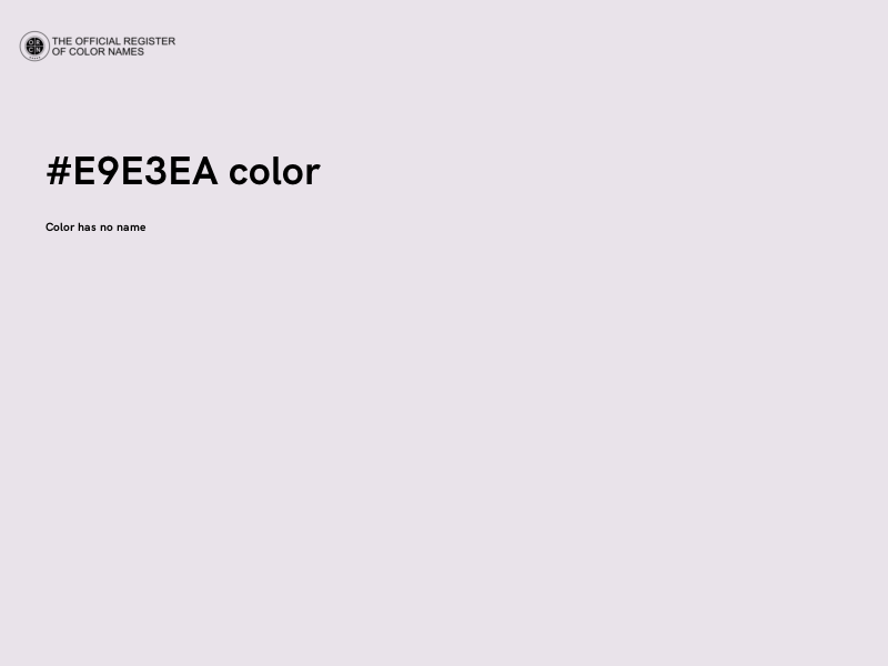 #E9E3EA color image