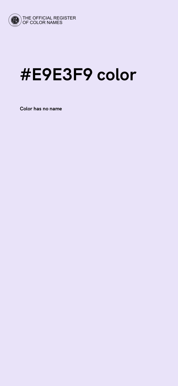#E9E3F9 color image