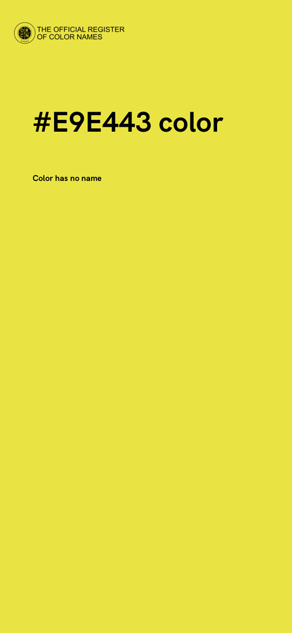 #E9E443 color image