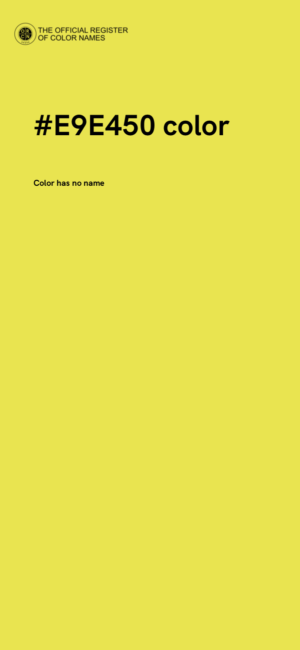 #E9E450 color image
